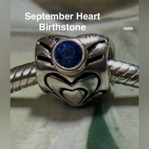Chamilia Silver September Heart Birthstone Charm